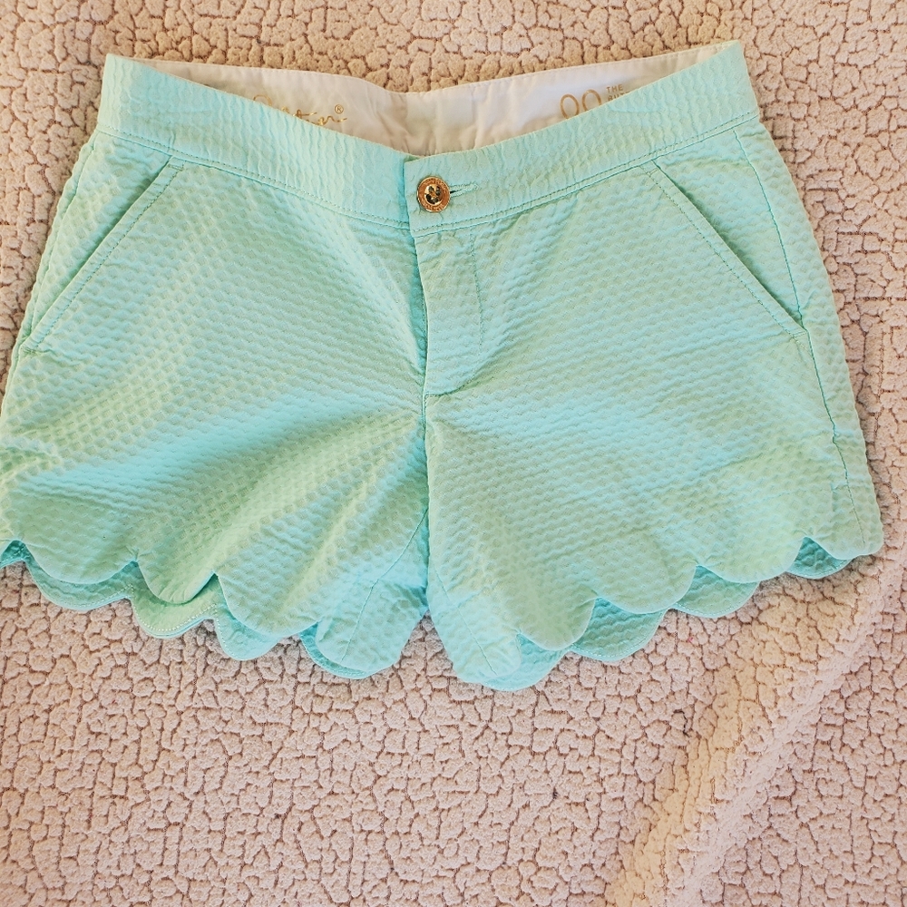 Lilly Pulitzer Teal Women's shorts, 100% cotton, size 00, used